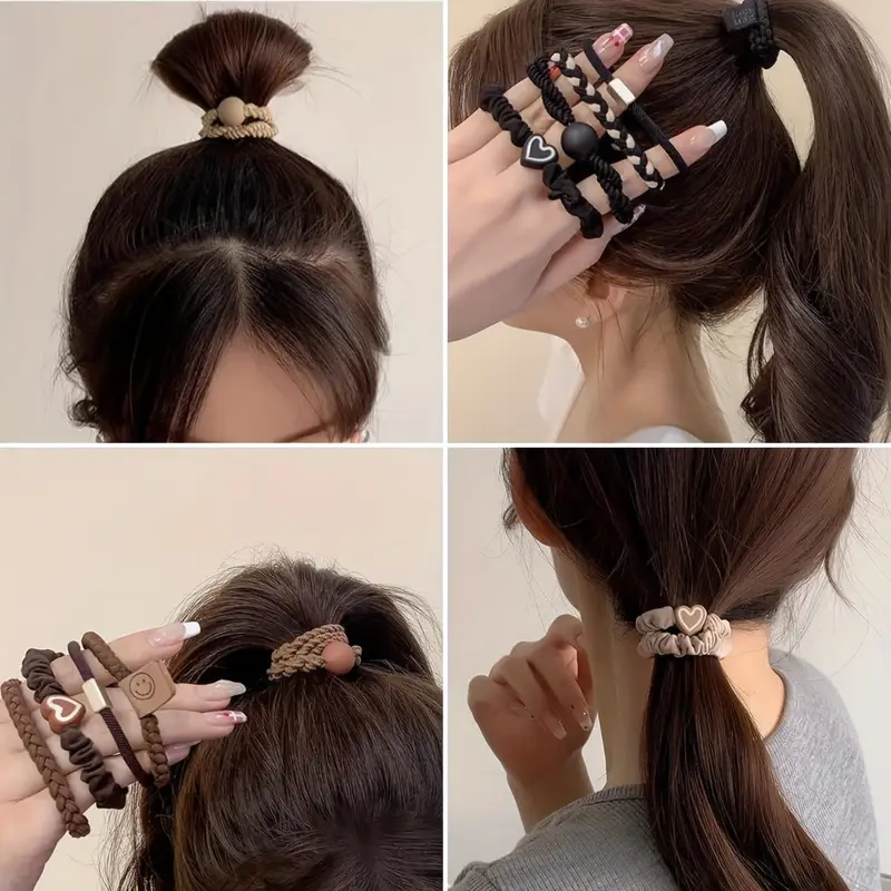 juego de 20 para el cabello boho para mujeres - estilo pulsera lindo y , bandas elásticas sin daño para cabello /groso, perfectas para y deportes, bandas de goma, para el cabello 4