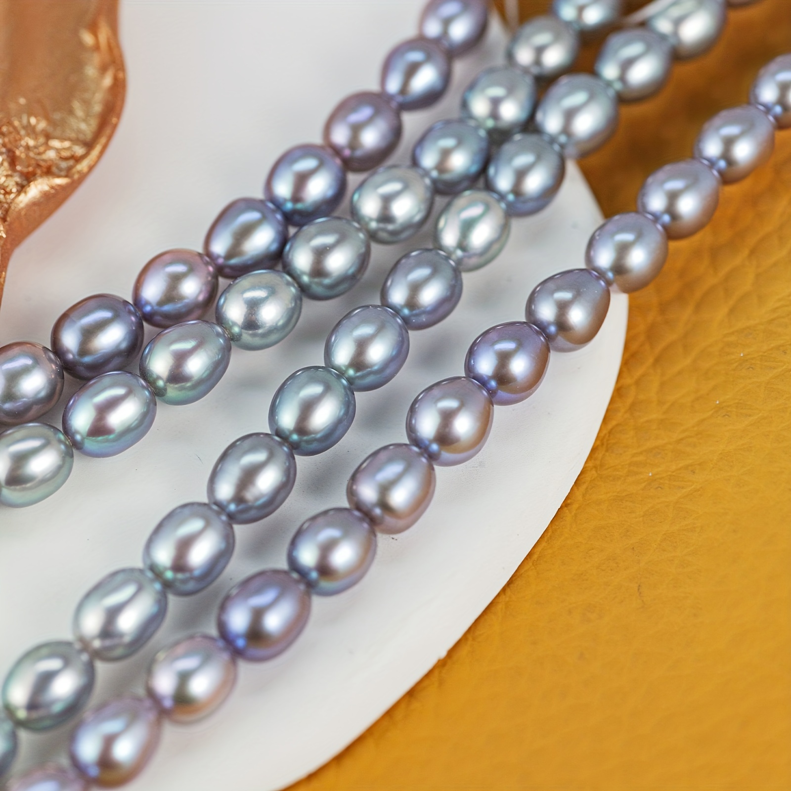 Halskette & Ohrringe Aus Süßwasser-Zuchtperlen – 7–8 Mm, 40,6 Cm, 14-karätig Gold, AAA-Qualität