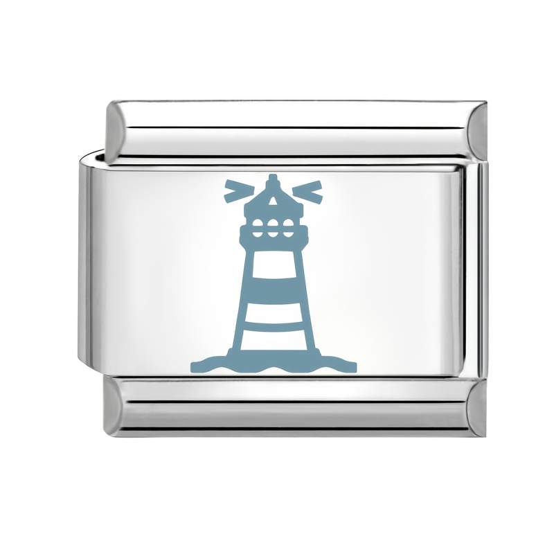 Exquisite Blue Pattern Embossed Ocean Elements Ring