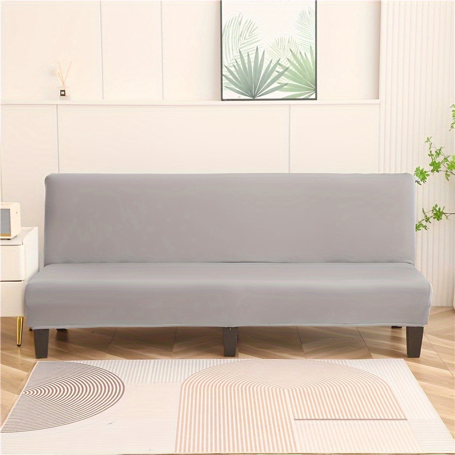 

1pc Full Cover Solid Color Anti-slip Sofa Bed Cover