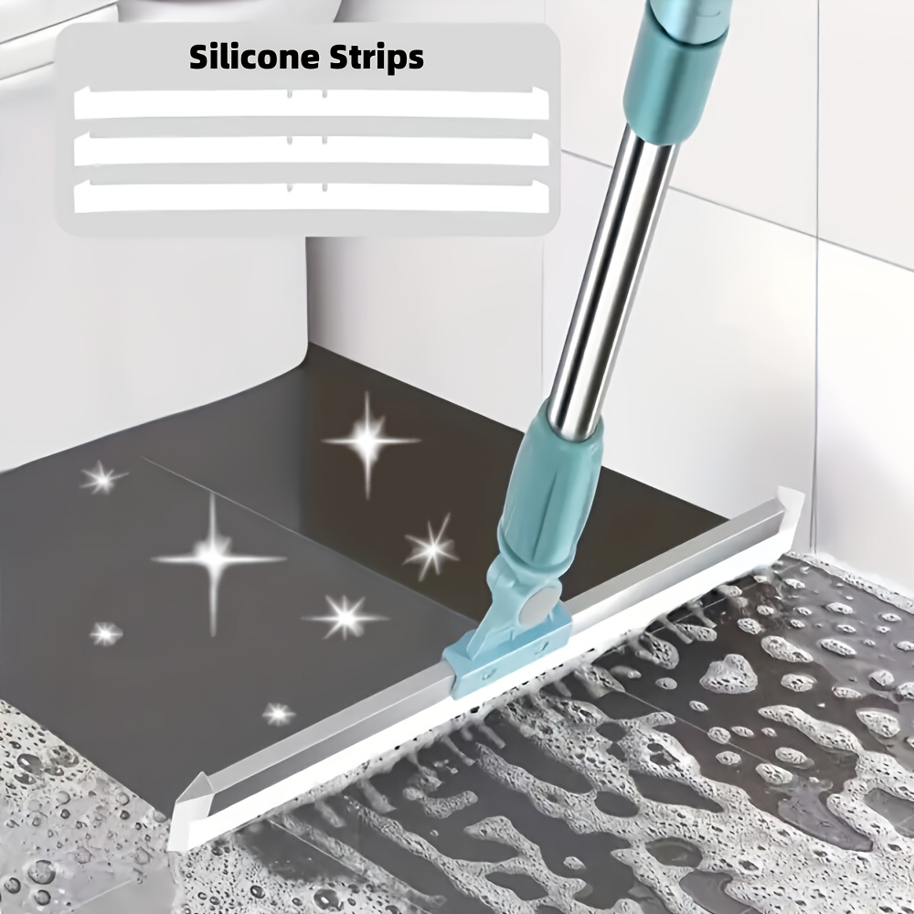 

Magic Silicone Broom - Floor & Window Scraper For Water, Dust, Pet Hair Removal - Ideal For Bathrooms, Tiles, And Glass Surfaces