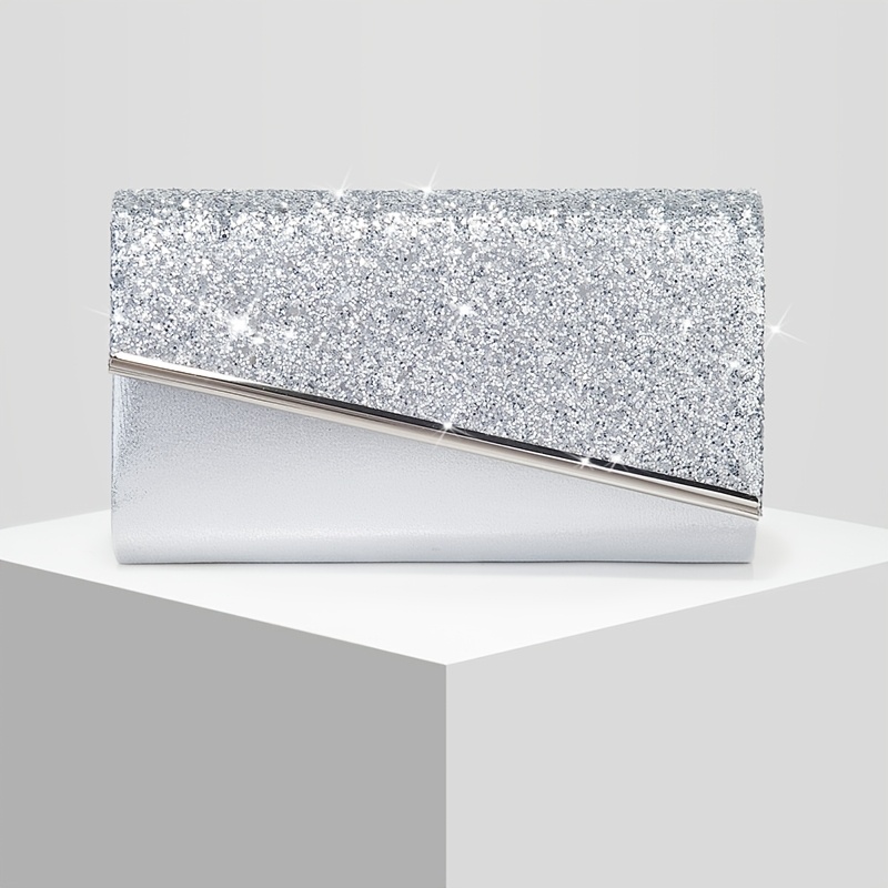 TEMU New Women' Sequined Evening Bag, Formal Clutch For Parties, Ideal Gift For Women