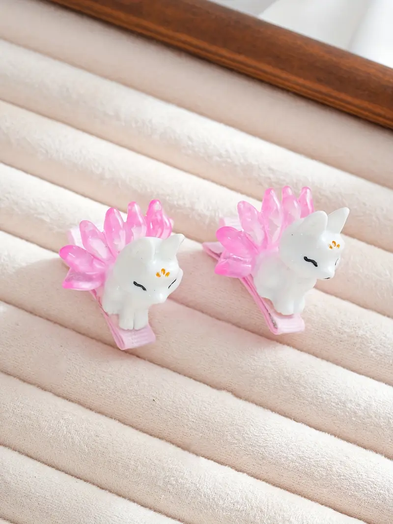 2pcs of nine tailed fox hairpins suitable for daily festival party travel wear accessories making tools for ladies girls decorative gifts Product details 2