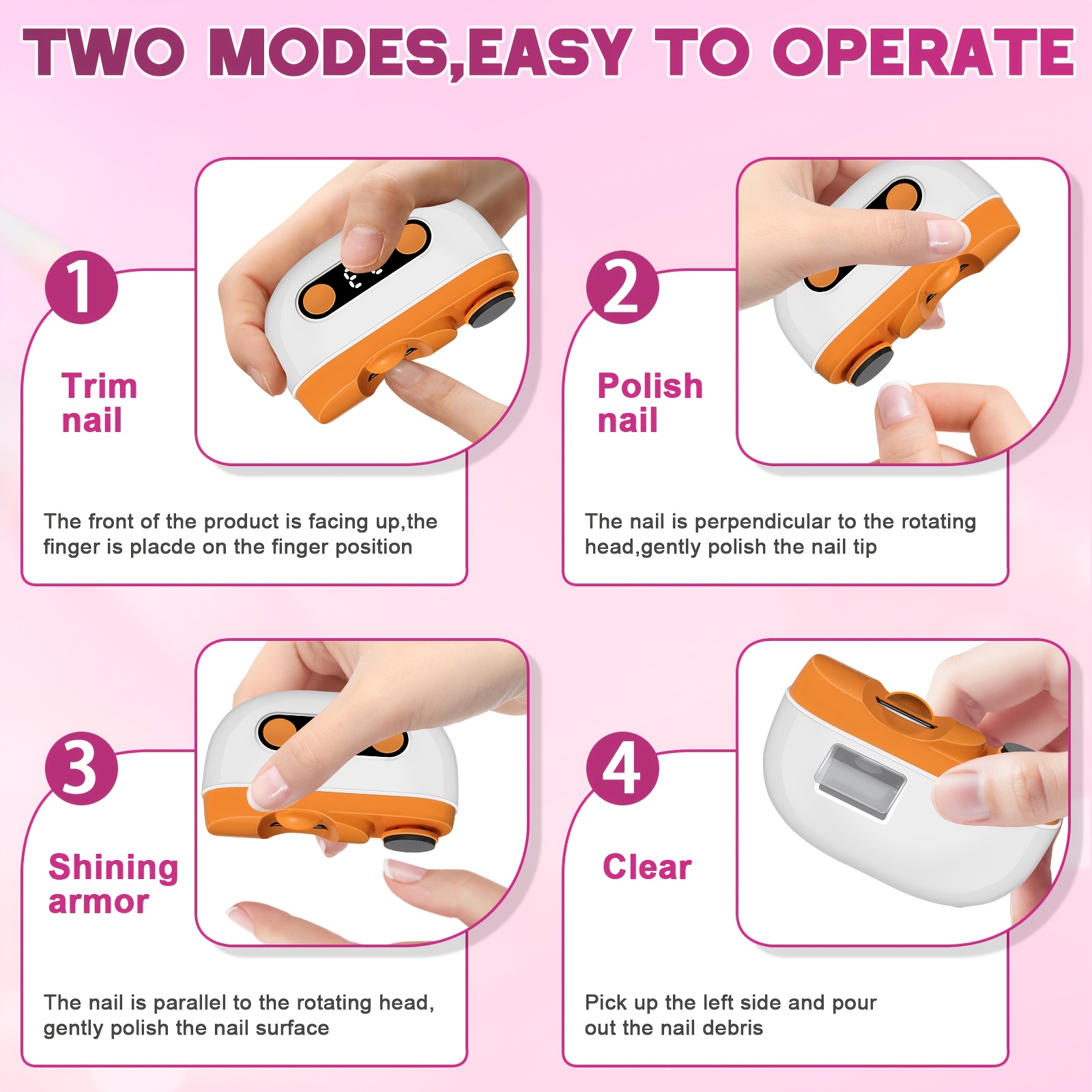 2-in-1 Electric Nail Clipper & Polisher
