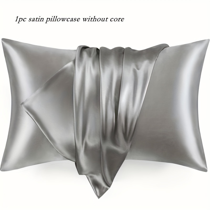 

1pc Luxurious Satin Pillowcase - Soft, Breathable & Decorative, Envelope Closure, Machine Washable, Ideal For Bedroom & Sofa Decor