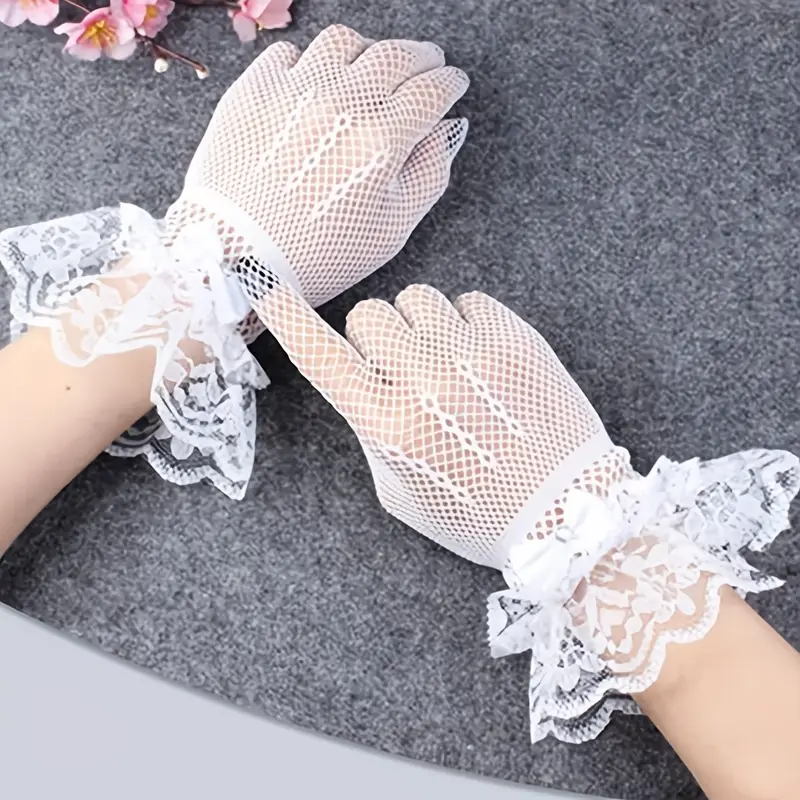 1pc womens elegant vintage lace to elbow like patterns wedding tea party prom formal events in sophisticated vintage accessory for formal outfits prom sophisticated Product details 4