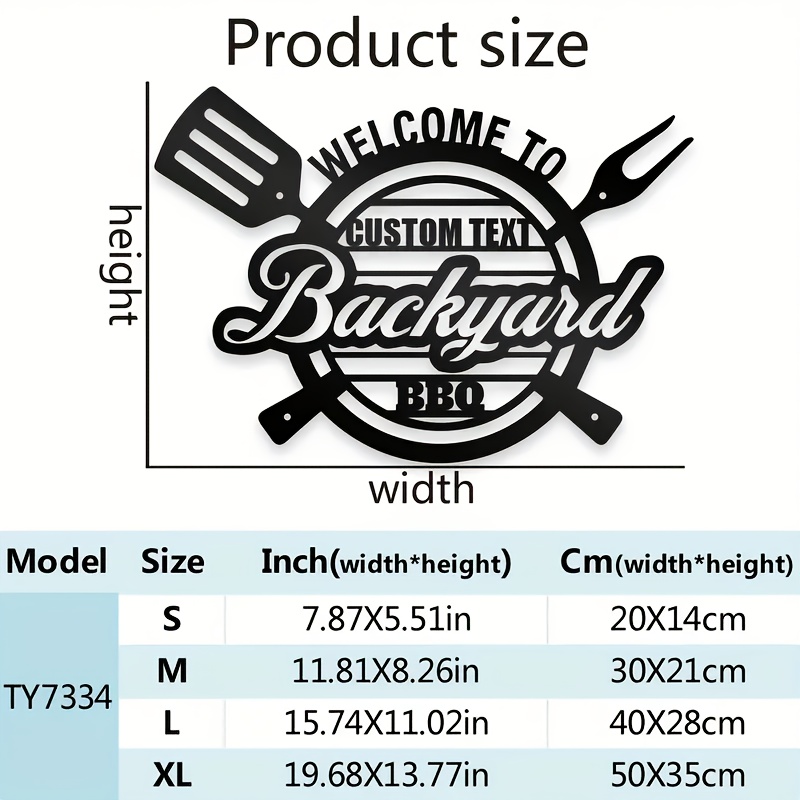 TEMU 1 pièce d'art mural en métal barbecue, grillade détendu pour cuisine et jardin extérieur, œuvre personnalisée idéale comme cado ou pendaison des