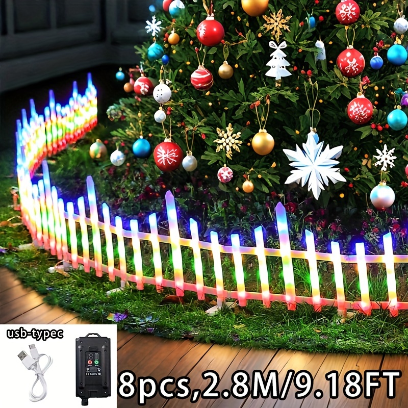 

Christmas , 8pcs, Usb , 2.8m/9.18ft, 160leds, 8 Flashing , Adjusted, Christmas Decorations, , Suitable For , , Ip44