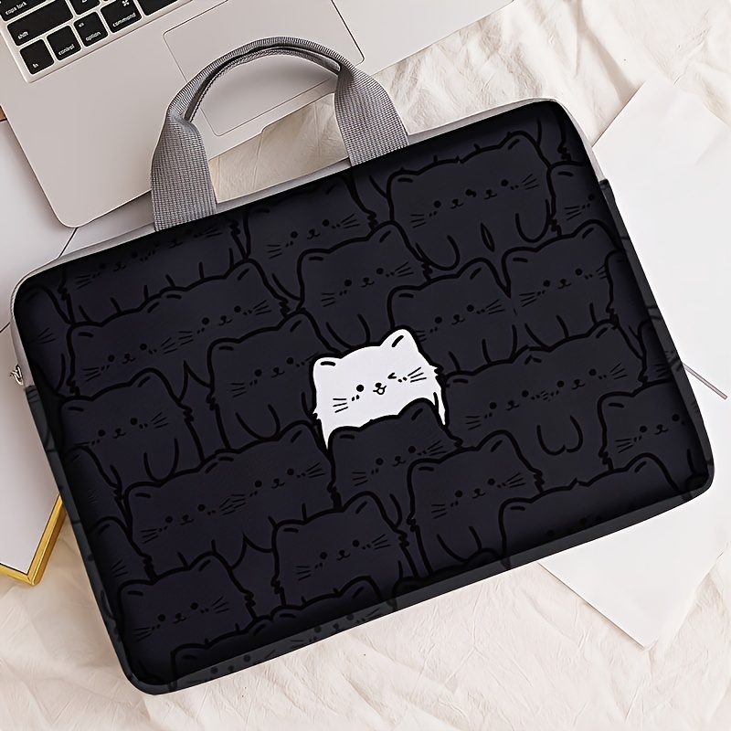 TEMU Custodia per Laptop con Stampa Chic - Poliestere , Chiusura con Cerniera, Adatta per Notebook e Tablet da 15 Pollici - Perfetta per Ufficio,