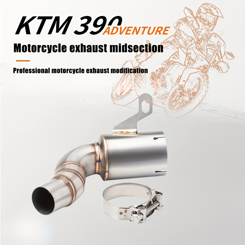 390 adventure stainless steel exhaust midsection no drums design professional motorcycle exhaust modification for original factory   road motorcycle upgrade sleek metallic     construction motorcycle accessories details 0