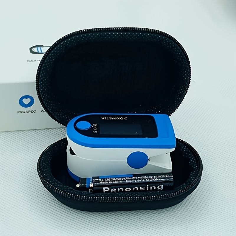 TEMU Lot de 2 étuis de rangement pour appareil, adaptés pour lecteur de glycémie et accessoires de lecteur, housse de PEVA à fermeture éclair avec