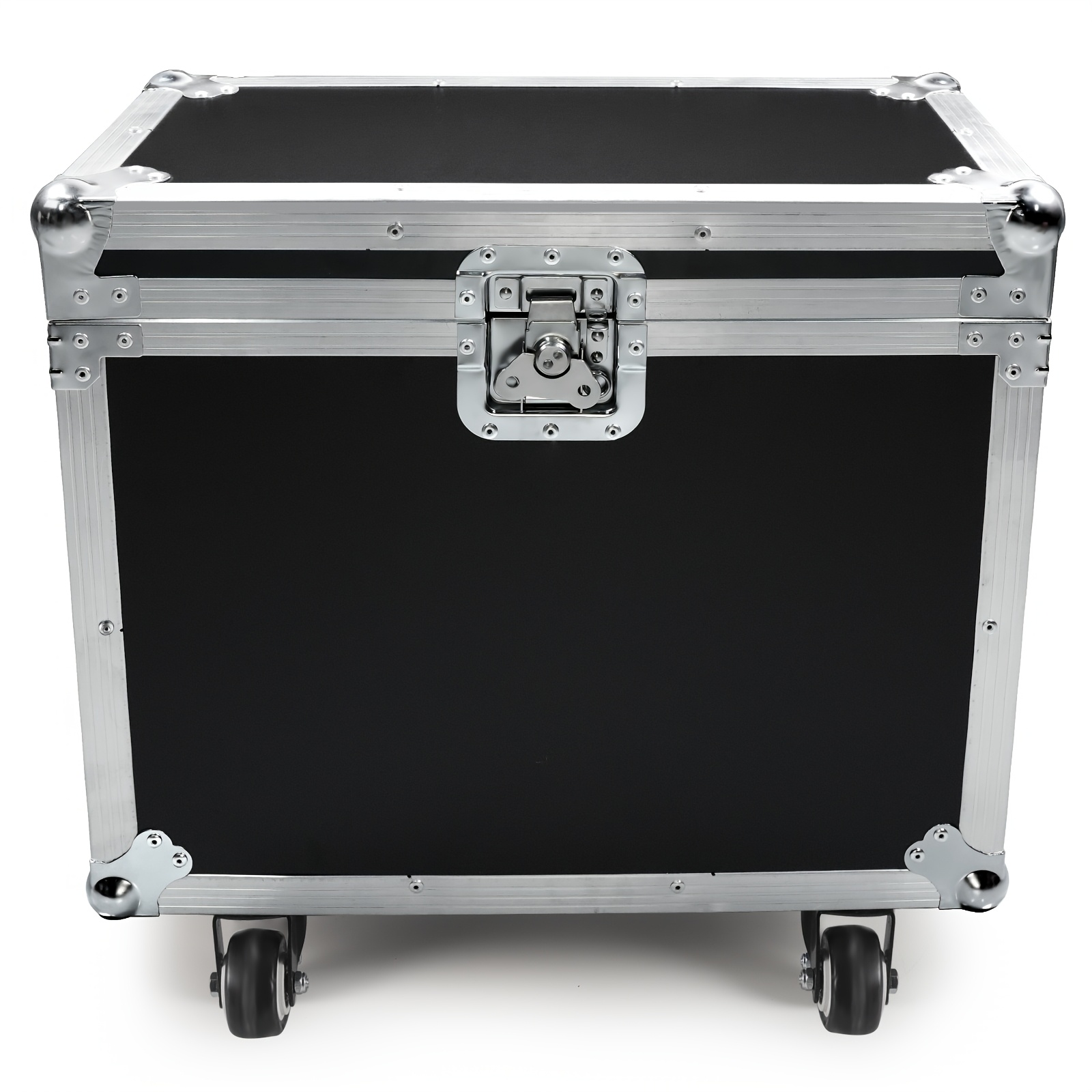 Black Flight Case 55*32*45cm Eva Foam Partition Airline Case Pe Leather For 2pcs Moving Head Light, Stage Lights Drop-proof Durable