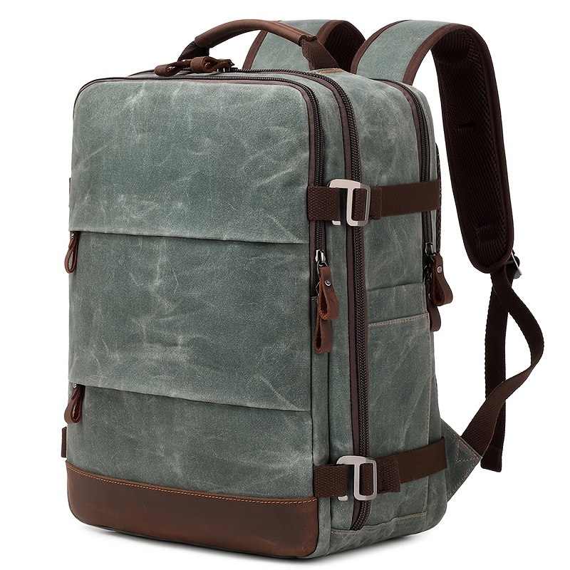 Image of Hiking Backpack, Laptop Backpack With Luggage Straps, Business-style Dual-shoulder Backpack, Fashionable Design With Zipper Compartments, Unisex Backpack For Back-to-