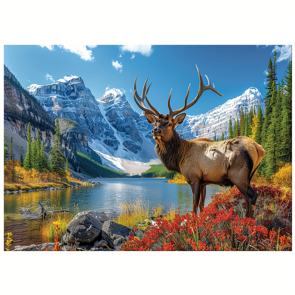 

1000 Piece Puzzle For Adults, Elk Puzzles For Adults, Artistic Decorations, Christmas Gift