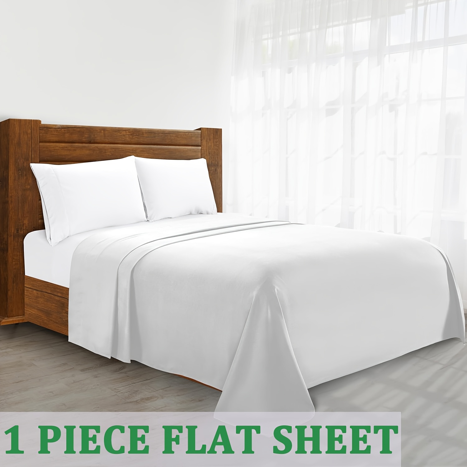 TEMU Luxury 2200tc 1pc Flat Sheet, Quality Bedding Flat Sheet, Wrinkle, Single/king Single/double/queen/king/super King, Perfect Forbedrooms,