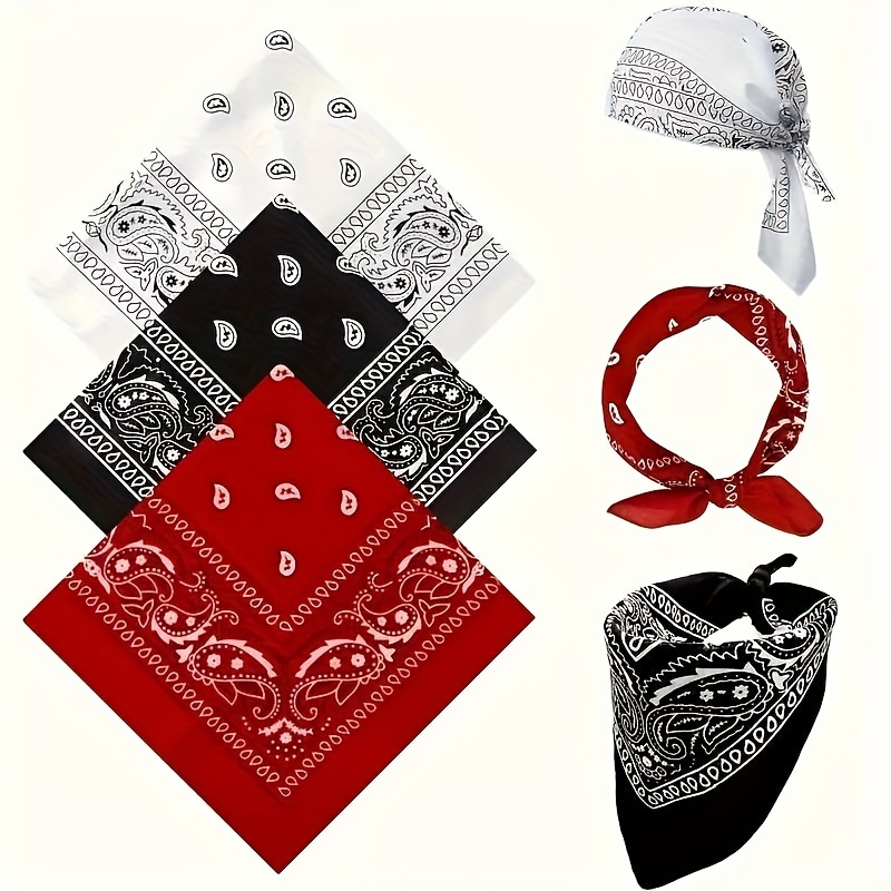 

3pcs Paisley Bandanas, Vintage Hip Hop Style, For Cycling & Street Dance, Polyester, , Motorcycle, Outdoor Riding Mask