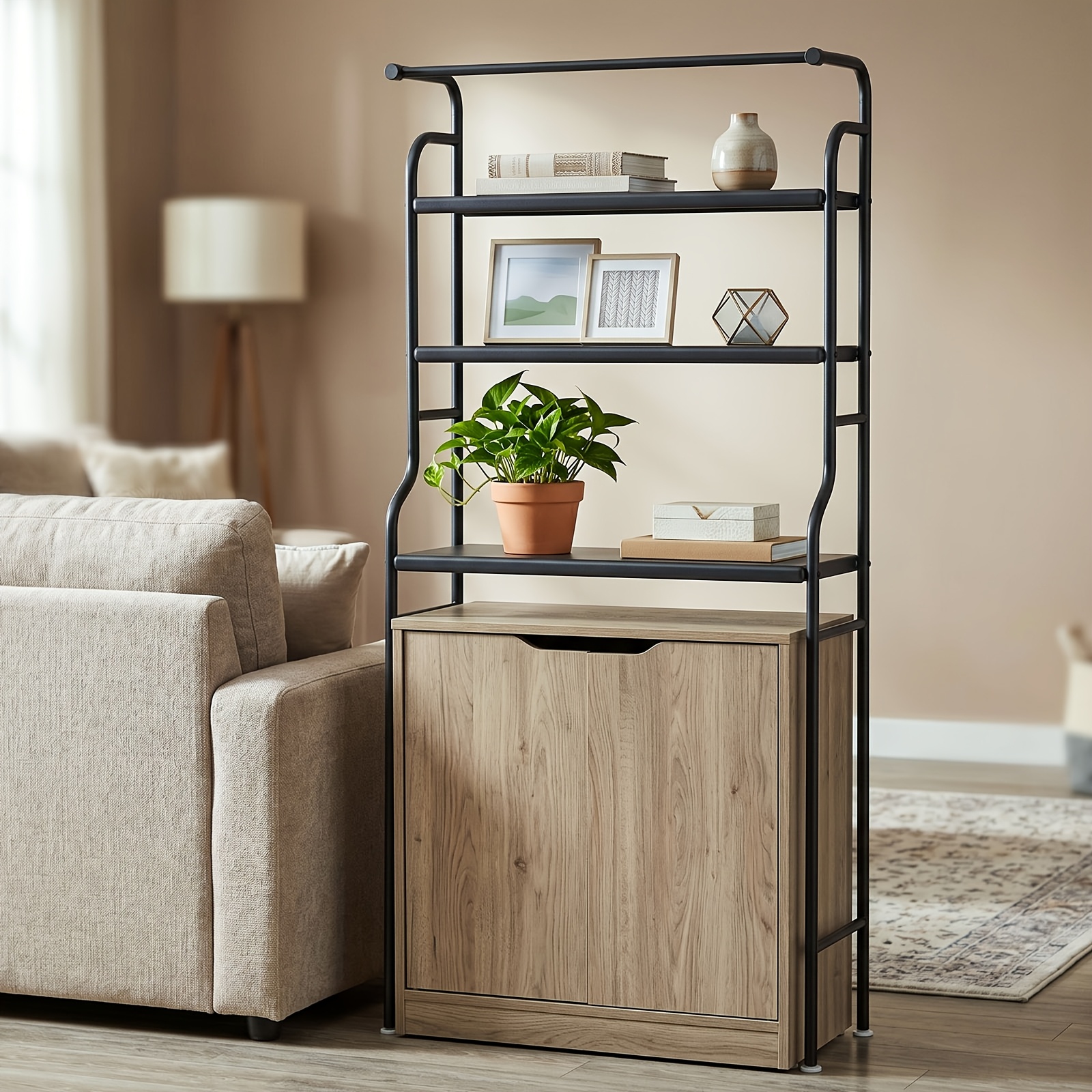 Toilet-top Storage Rack, Three-tier Storage Rack, With Towel Rack, Multi-functional Storage Rack, Shampoo And Body Wash Holder, Bathroom Accessories, Space-, Storage Rack