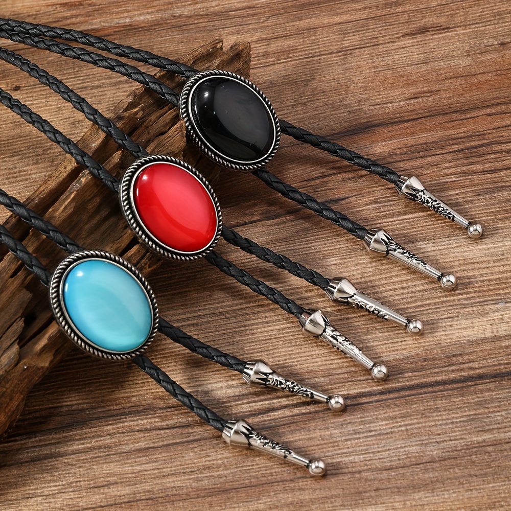 

Men's Trendy Cowboy Style Pu Leather Necklace