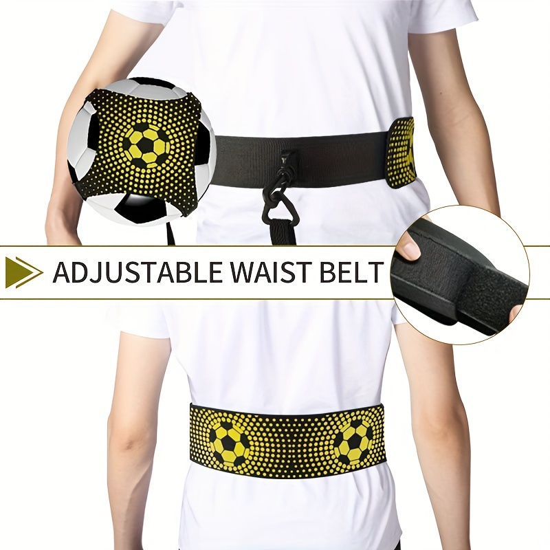 Hands-Free Soccer Kick Trainer - Durable Nylon Football Practice Belt for Solo Dribbling & Exercise, Ideal for Beginners