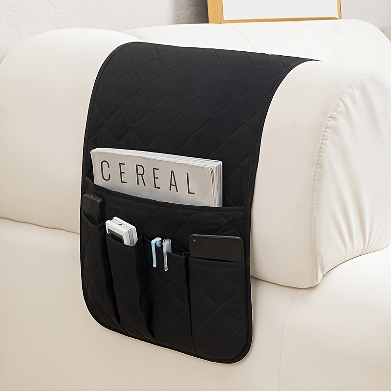 

1pc Sofa Armrest Storage Holder Remote Control Holder, Room Types, Countertop Hanging Storage Bag, Books And Electronics, With 5 Pockets, Can Store Magazines, Tablets, Mobile Phones, Ipads,