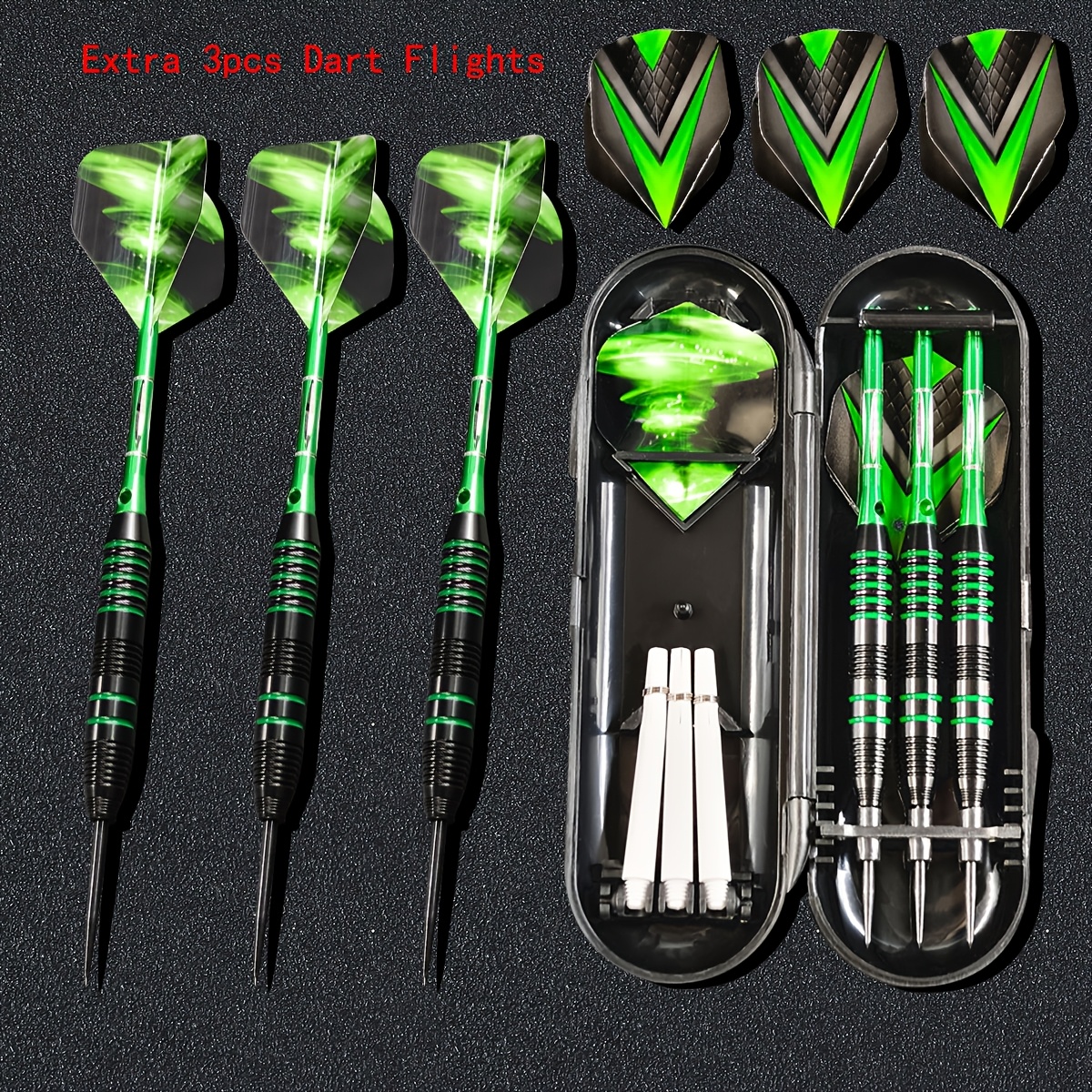 3pcs Professional Metal-Tip Dart Set with Carrying Case