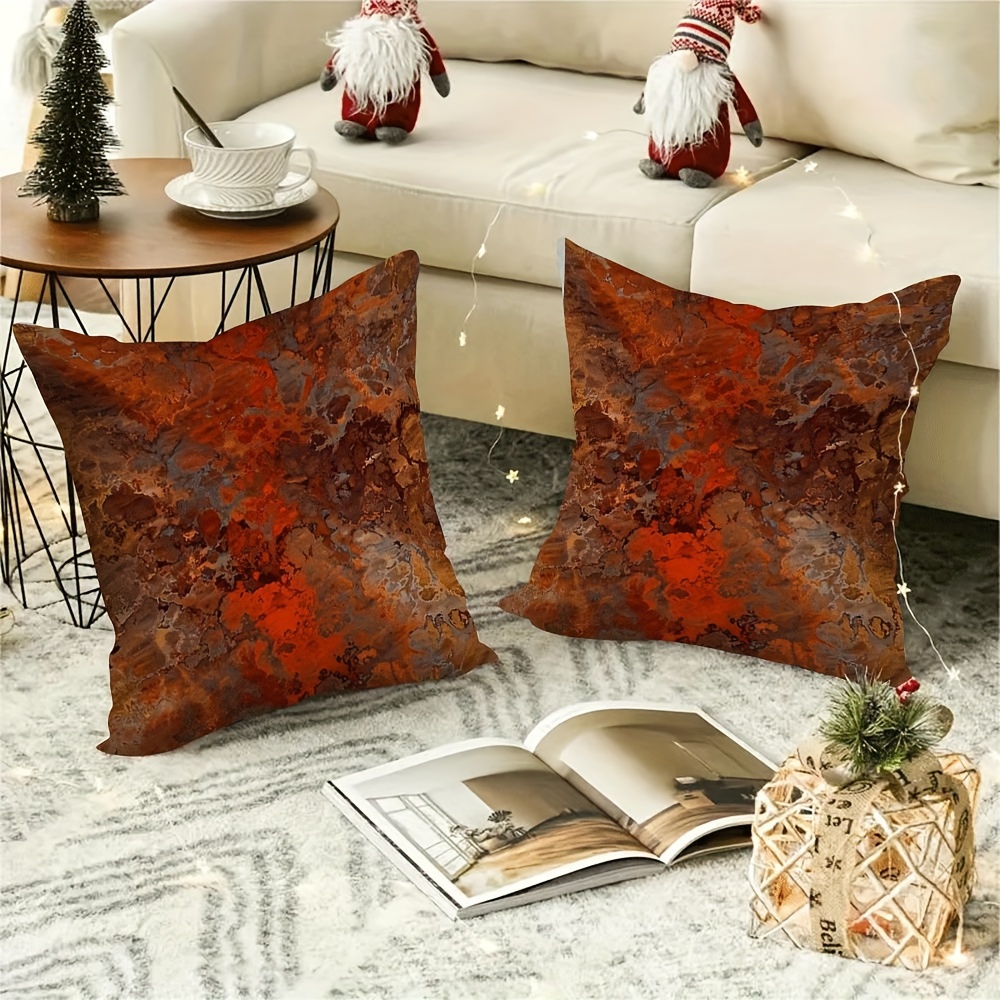 

2-pack Abstract Throw Pillow Covers, Contemporary Double-sided Design, Polyester Decorative Cushions With Zipper Closure For Sofa, Car, Bedroom - Mixed Color (inserts Not Included)