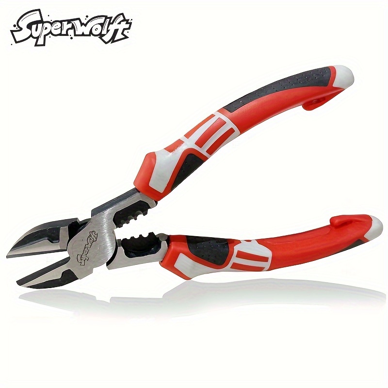 

6 Inch Wire Cutters, Multi-function Leverage Wire Diagonal Cutting Pliers With Wire Stripper Crimper, Heavy Duty Side-cutting Pliers, Multi-function Industrial Diagonal Cutting Pliers (6 Inch)