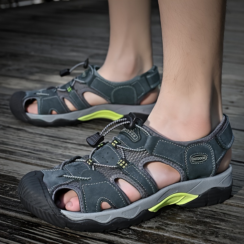 mens sandals non slip outdoor hiking trekking sandals comfy spring and summer details 5