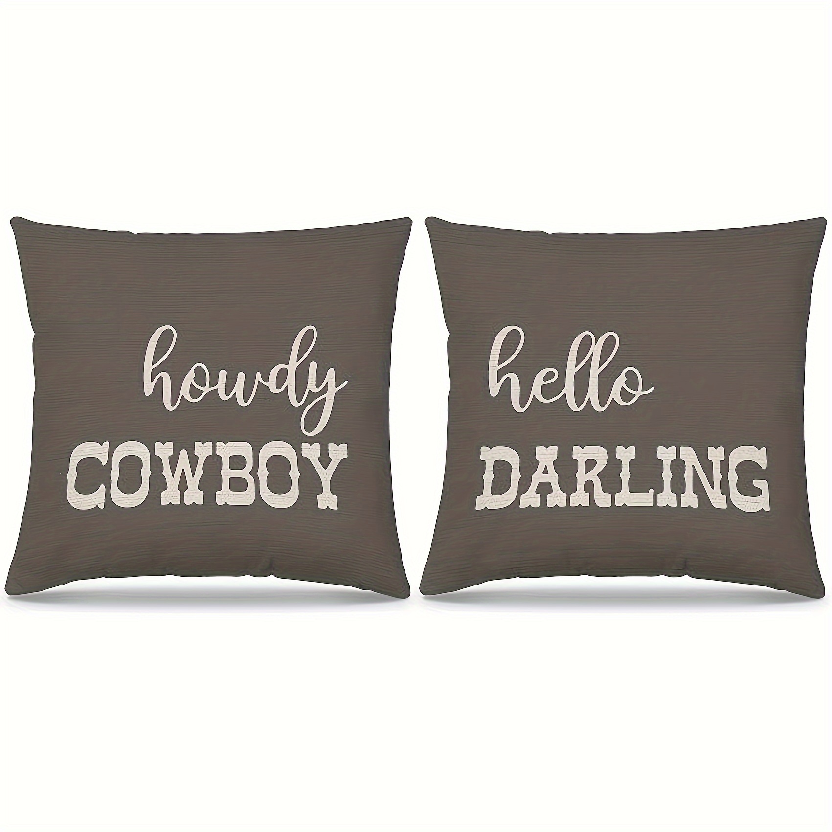 

Western Throw Pillowcase Linen Single-sided Without Pillow Funny Couple Throw Pillowcase 18×18 Inch 2pcs Western Style Gift, Cowboy Girl Cowboy Teenage Gift, Couple Valentine's Day Gift