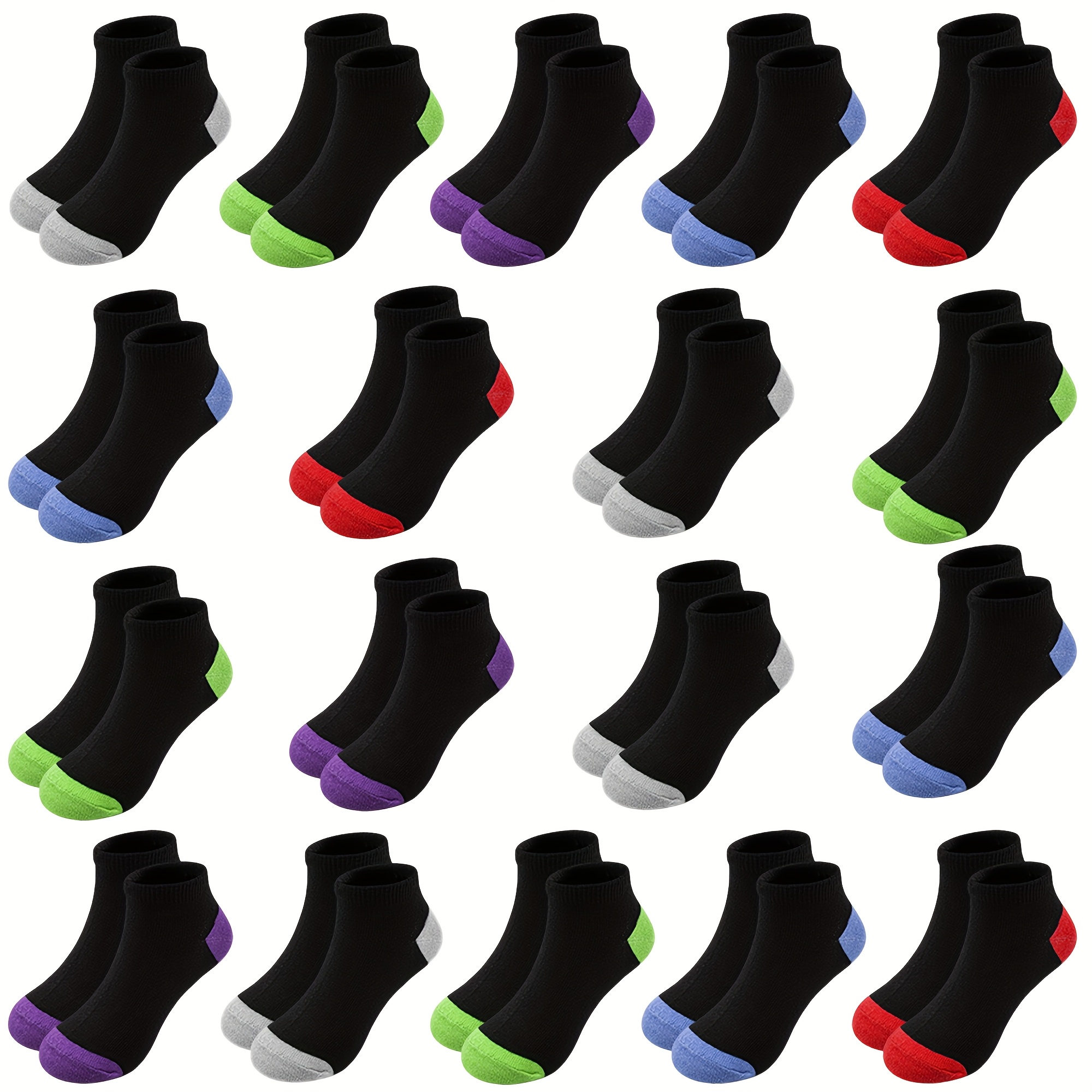 TEMU 18/50 Pairs Of Short Socks For Children Aged 1 To 14, In Colors, Suitable For Kids To Wear To School. Bulk, Local Warehouse Shipping, Delivery 2