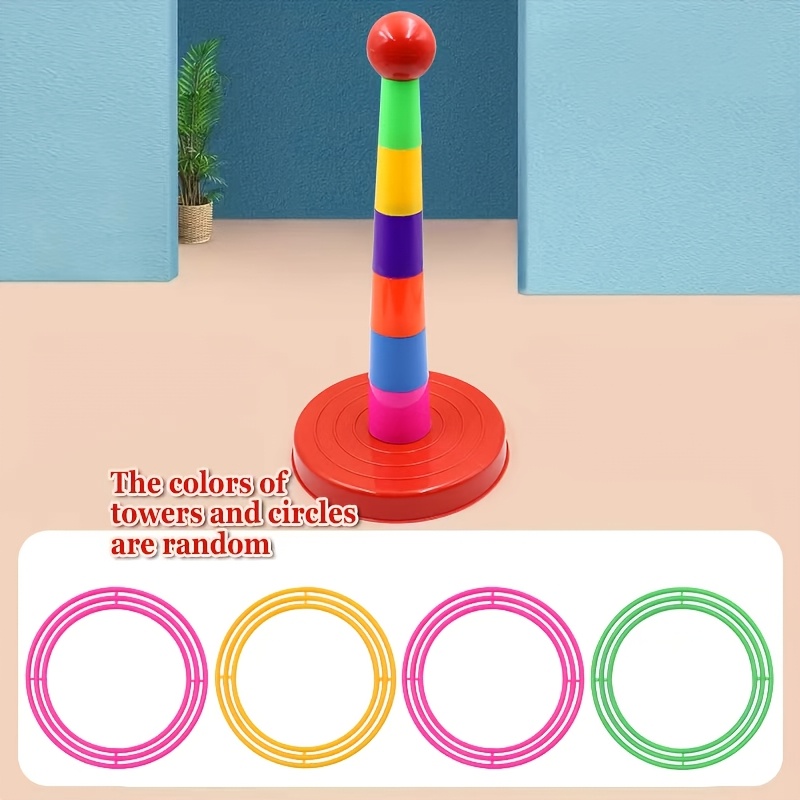 Image of [durable Build] Colorful Plastic Set - Vibrant Multi-colored Hoops For Outdoor Parties, Kindergarten Activities, And Holiday Fun (random Colors)