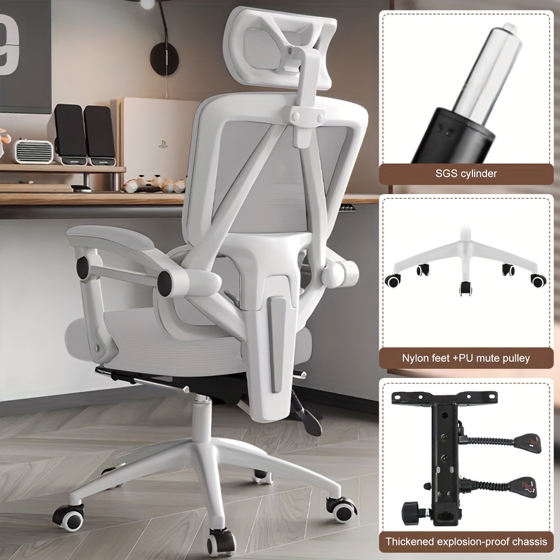 

Ergonomic Office Chair High Back Mesh Desk Chair With Lumbar Support And Adjustable Headrest Computer Gaming Chair Executive Swivel Chair Work Chair