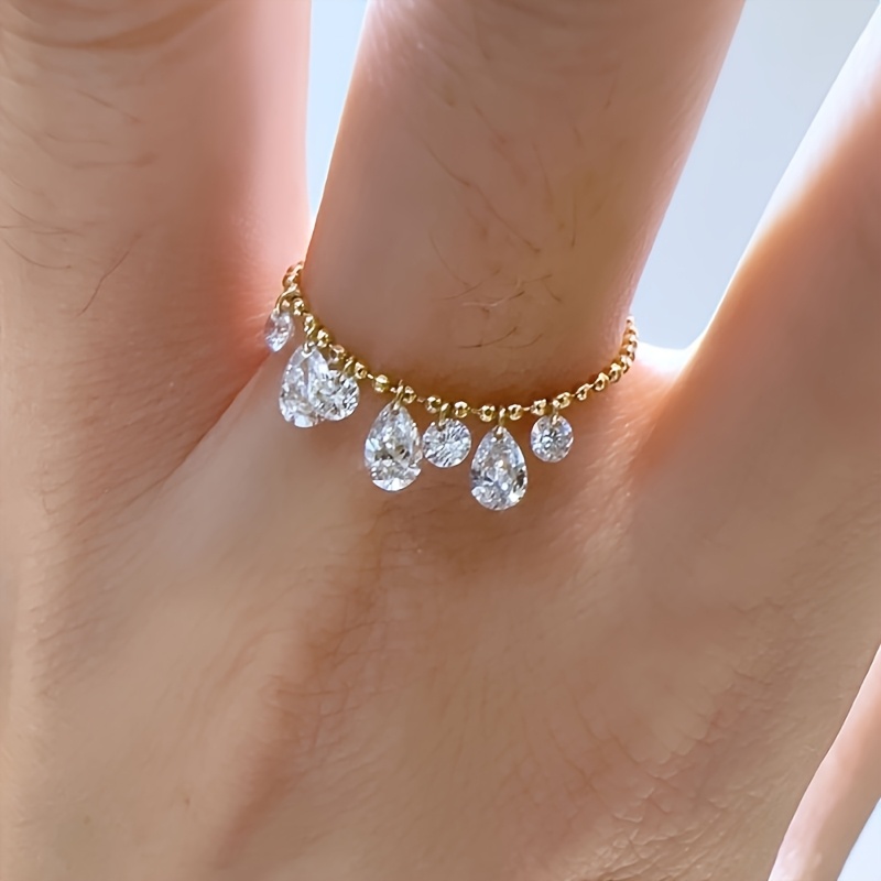 TEMU Angol A Women's Easy, Elegant, Classic, Exquisite, Fashionable, Good, Individual, Versatile, And Beautiful Jewelry Accessory Inlaid With White