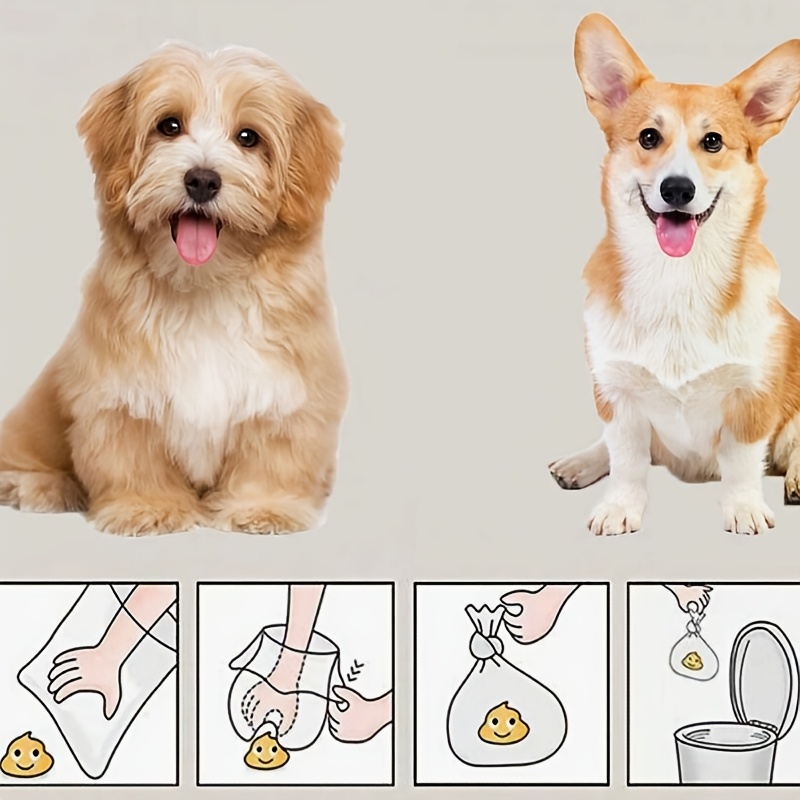 5 rolls solid color dog waste bags total 75pcs pet trash bags portable and easy to clean   30x22cm Product details 4