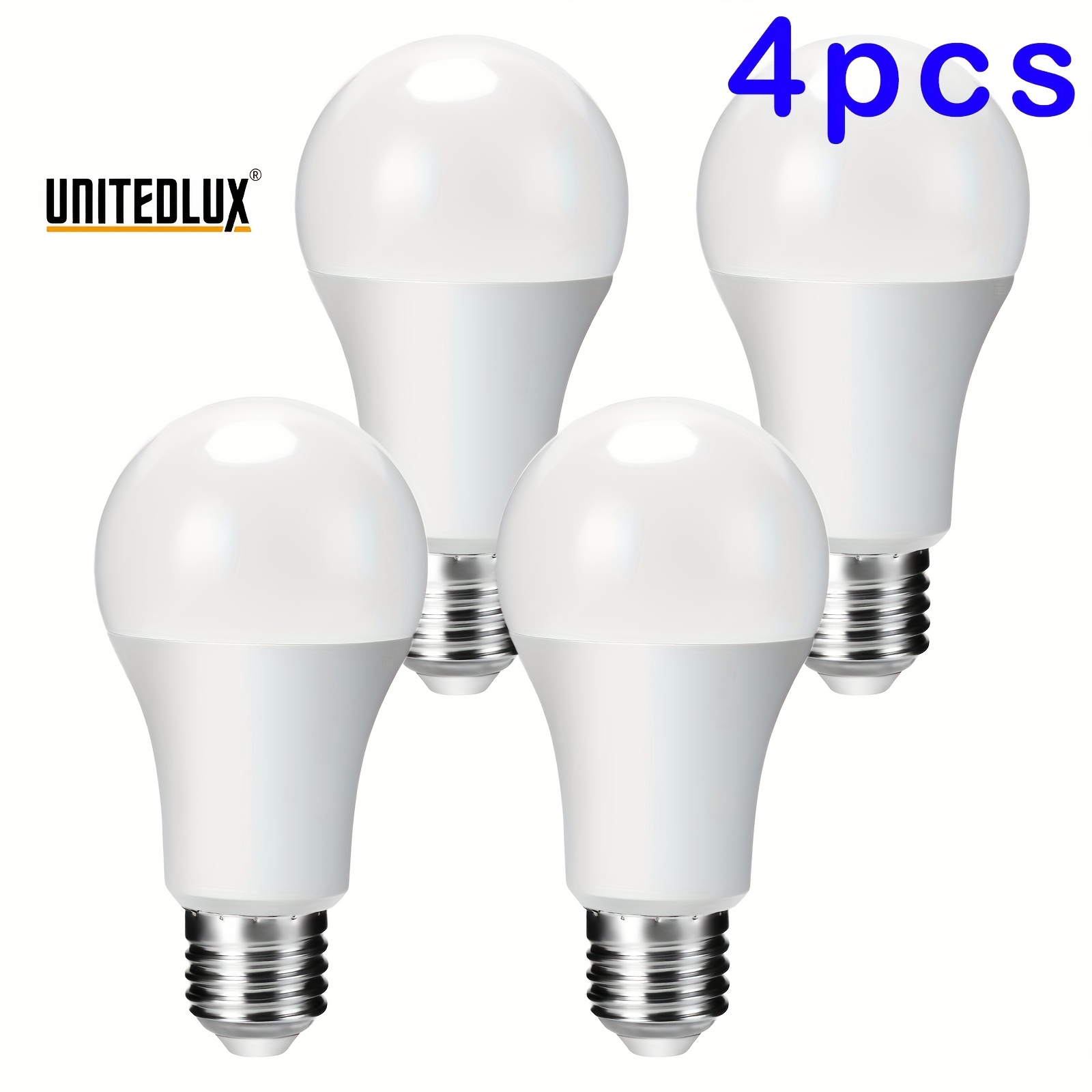 4pcs a19 led light bulbs 9w equivalent to 60w with 800 cri 90 5000k 3000k e26 non dimmable at 110 and are only suitable for use in the us and canada non dimmable home office and commercial use details 0