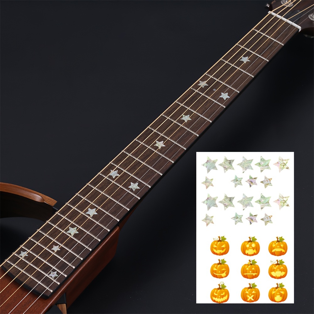 

1pc Guitar Stickers Fingerboard Decal Patterns Fingerboard Decals Sculpted Decals Guitar Guards Decals Decals Guitar Decoration Multiple Patterns To Choose From