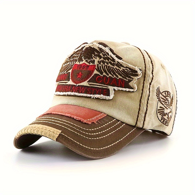 

Breathable Hip Hop Hat Baseball Cap With Eagle Embroidery Cowboy Pattern - Unisex Adjustable Trucker Hat | Perfect Birthday Gift