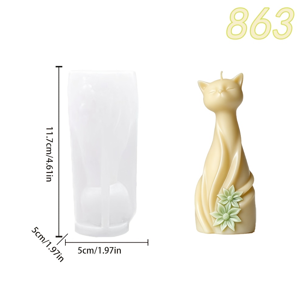 TEMU 1pc 1-cavity Flower Vine Cat & Tree Vine Resin Mold With 3 Relief Suitable For Resin Casting Crafts, Reusable Silicone Mold For Diy Making,,