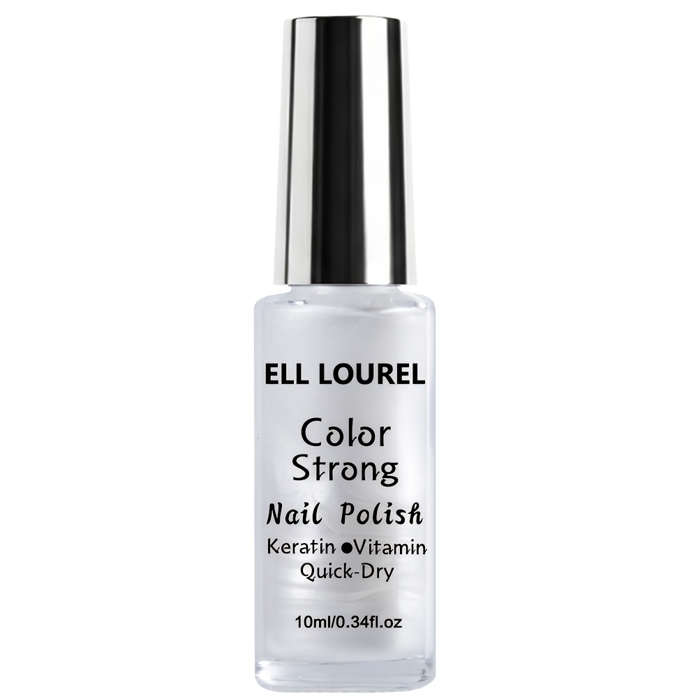 Image of Ell Nails Salon's Cool- Pearlescent White Nail Polish Is Transparent And Brightening, Does Not Turn Gray, Has , And Leaves Marks. For Spring And Summer