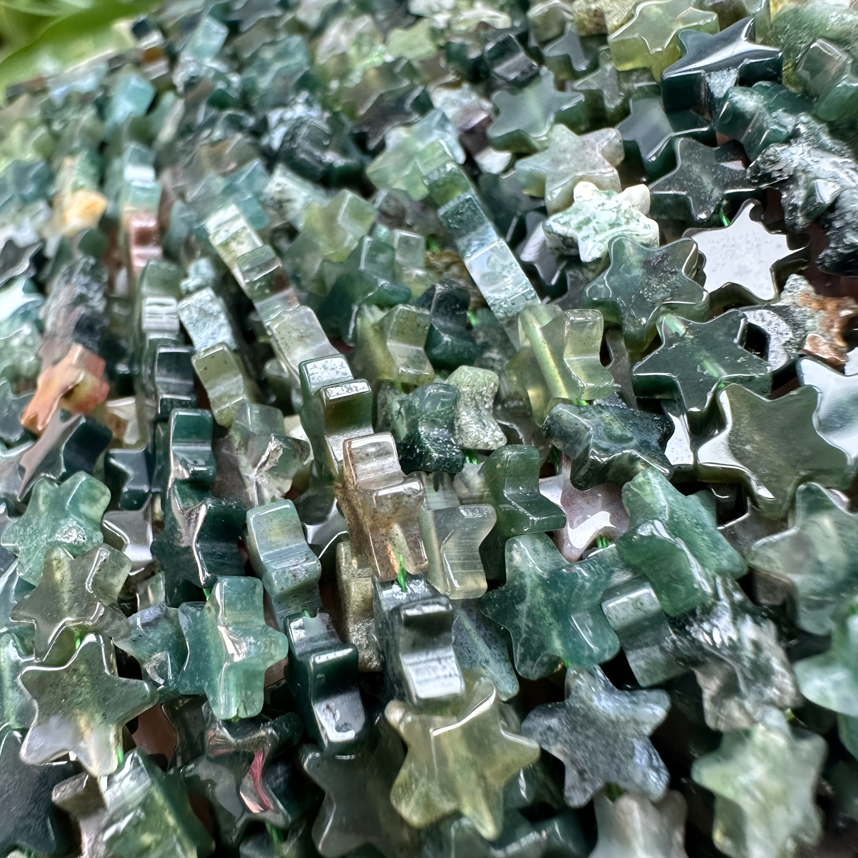 Star Shape Natural Indian Agate Stone Beads for Jewelry Making