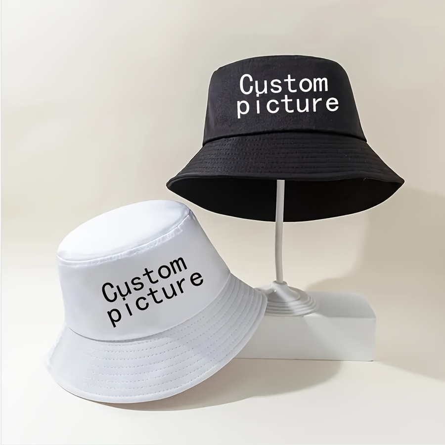 

Chapeau Bob Personnalisable avec Impression Personnalisée, 100% Coton Confortable et Durable, Tendance Mode Créative pour Femme, Vêtement Décontracté d'Extérieur