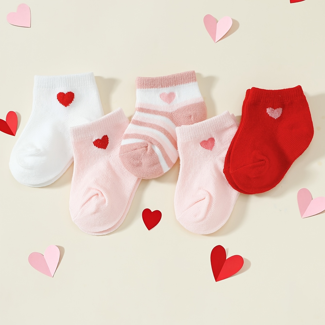 TEMU 5 Pairs Spring Summer Pattern Boat Socks, Suitable For Daily Wear