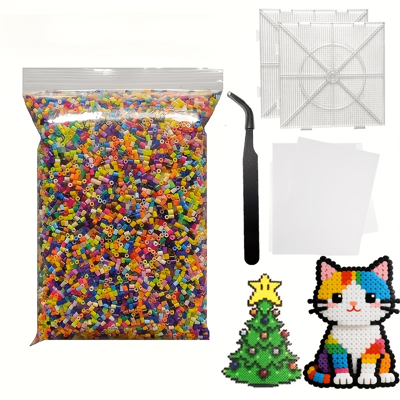 TEMU Jewelry Making Kits, 4000pcs 3mm Fuse Beads Bag With Tool Set, Jewelry Making For Bracelets, Necklaces, Keychains, Crafts& Additions, Fashion