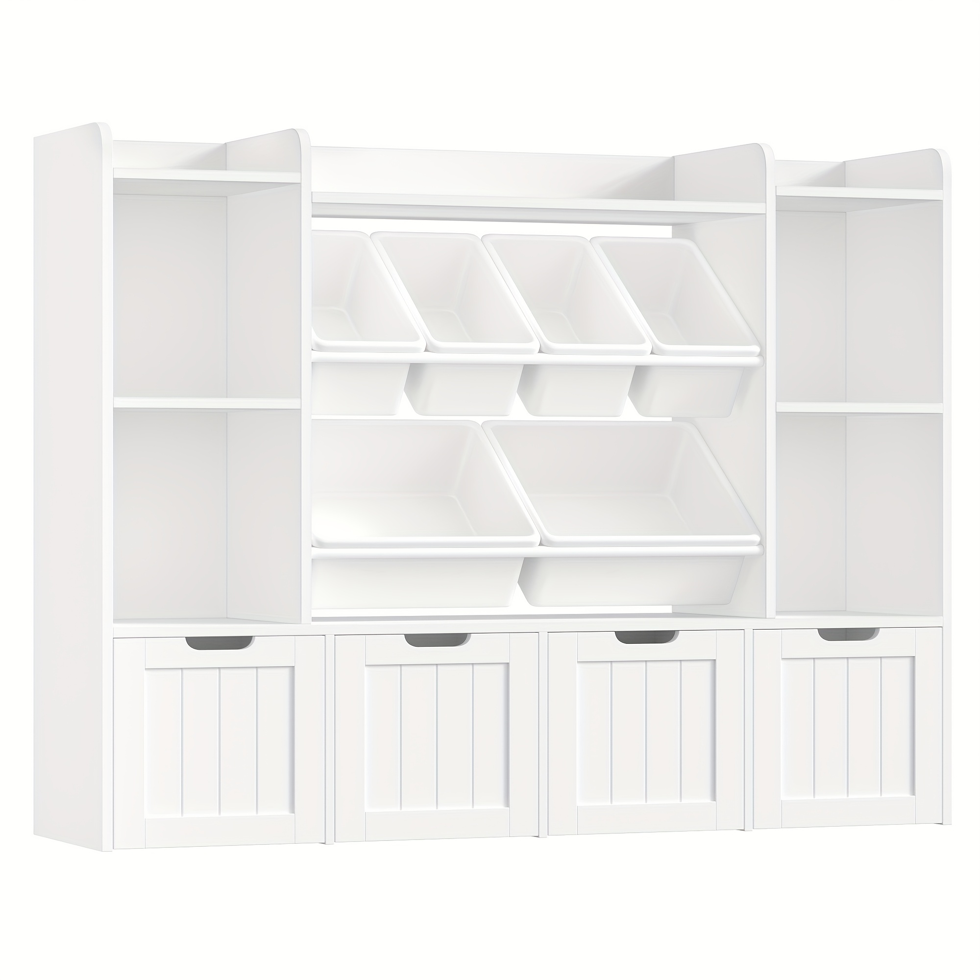 TEMU Kealive Chest Of Drawers, Storage Unit Bookcase, Organiser Bookshelf, With 6 Removable Boxes, Open Compartments And Drawers With Wheels, In 2