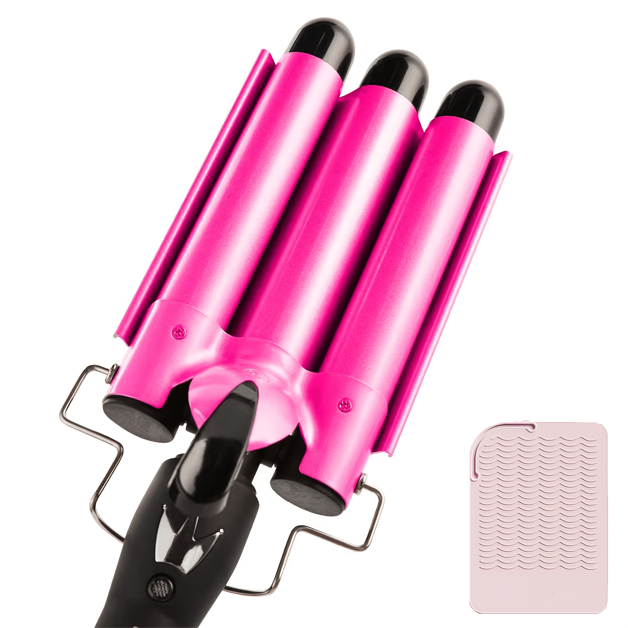 Triple- Deep Wave Curling Iron, Quickly Up To Create Waves, Egg Rolls, And Hair. Adjustable Temperature Long-lasting For Women With Medium To Long Hair