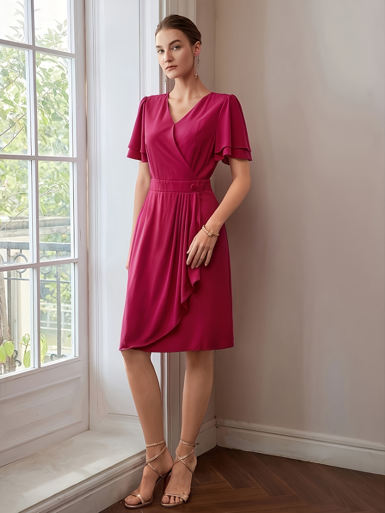 strapless open back dress Lola Wrap Dress in Rust · Whimsy & Row ~ Sustainable Clothing & Lifestyle  Brand main image 0