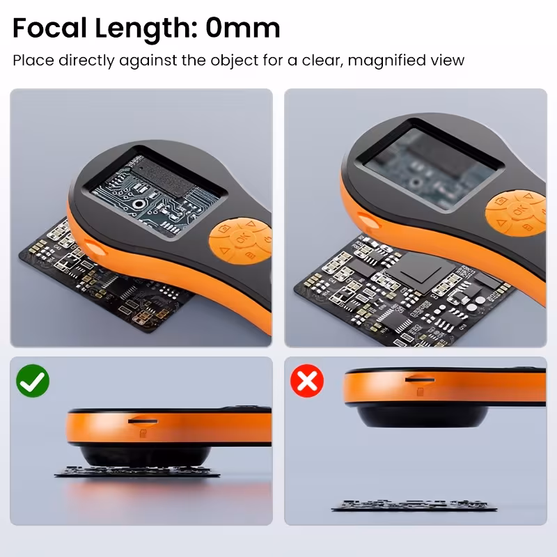 professional 500x magnification digital microscope portable handheld electronic microscope lens with led lighting function compact industrial magnifying glass tools and equipment industrial inspection jewelry Product details 0