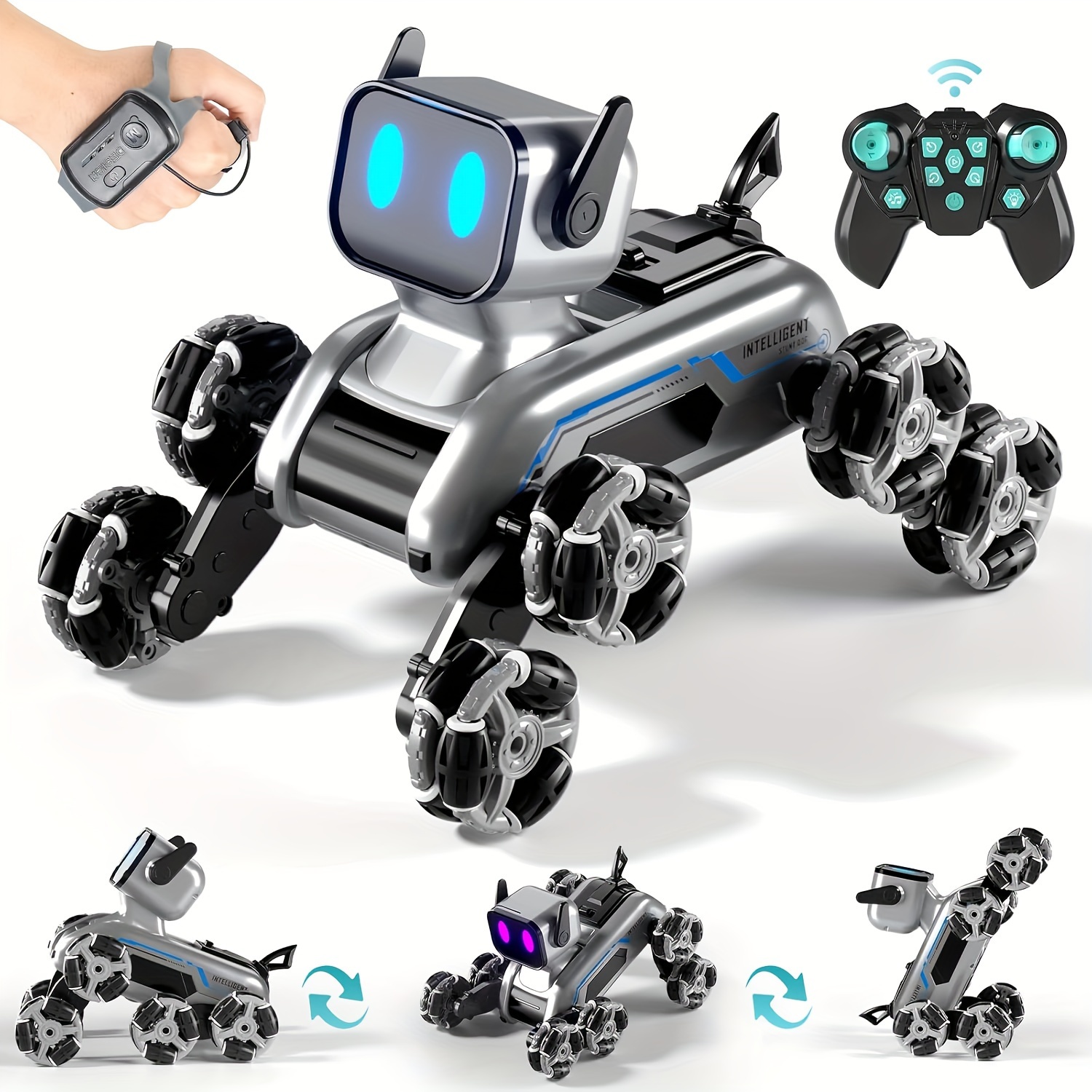 

8wd Remote Control Car For Boys Toys, 2.4ghz Gesture Sensing Rc Cars Dog