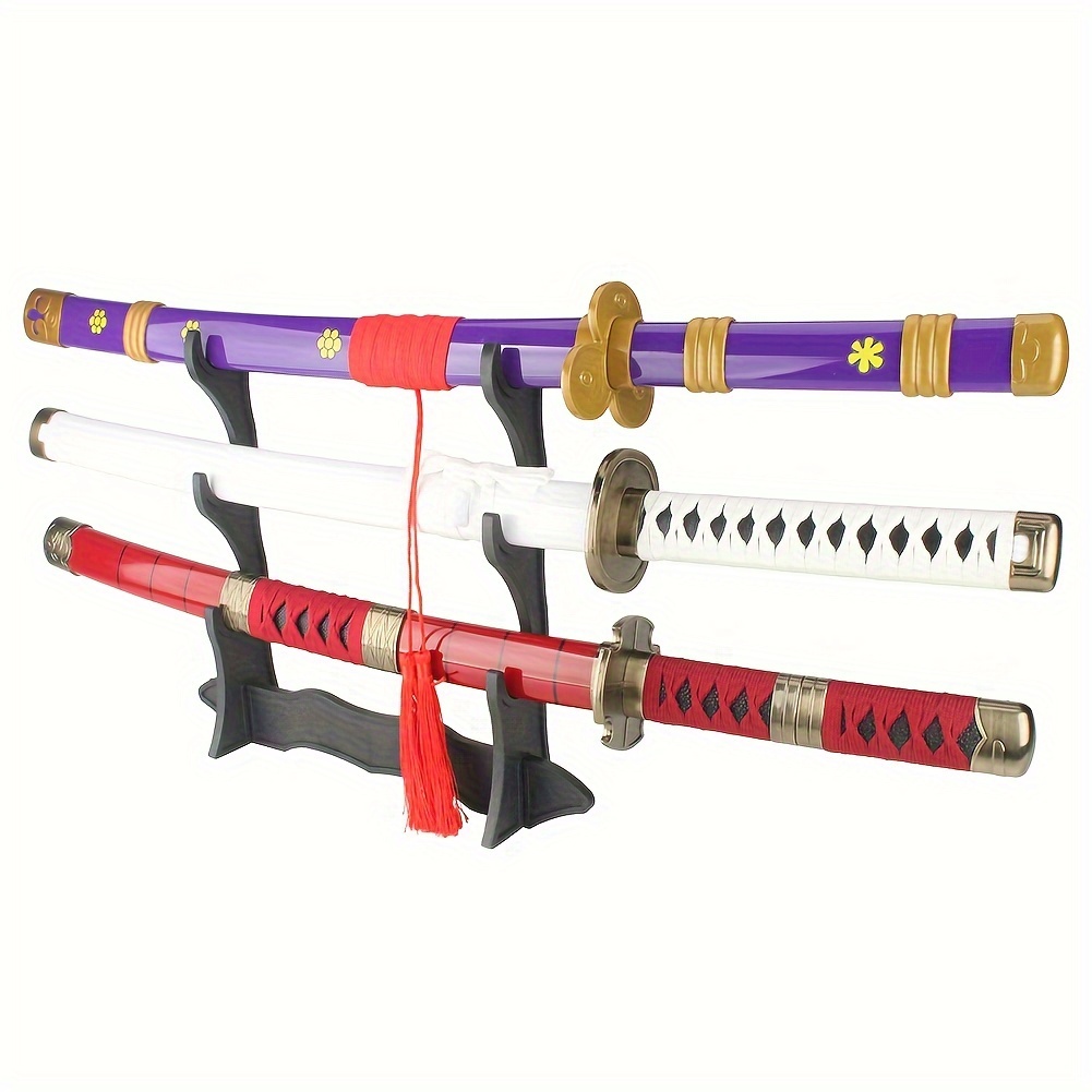 

31" Anime Sword Cosplay Samurai Toy Swords With Belt Holder Stand