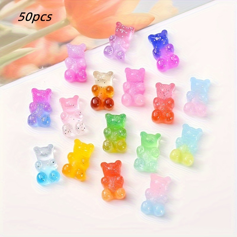 20/22pcs Cute Jelly Gummy Bear Shoe Charms for DIY Shoe Accessories for Kids Women Girl Child Clog Sandals Decoration,Temu